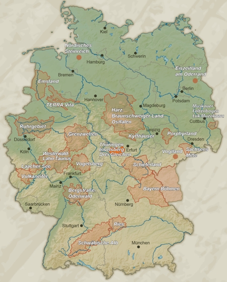 Karte des Geoparks